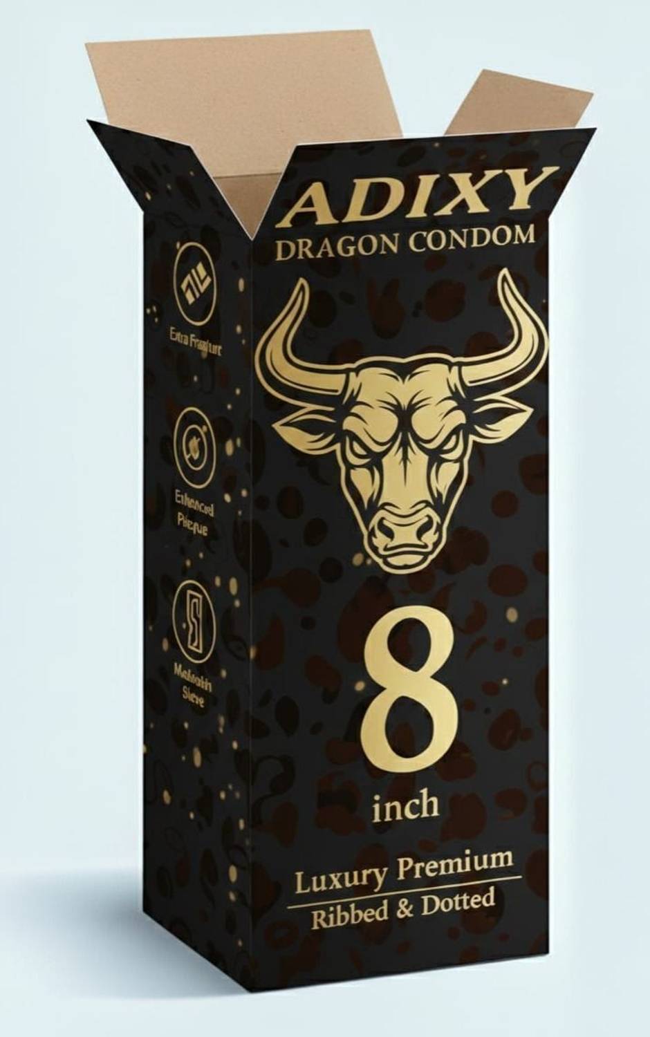 Adixy Silicon Dragon 8 Inch Premium Smooth Finish Strong Comfort Fit Condom