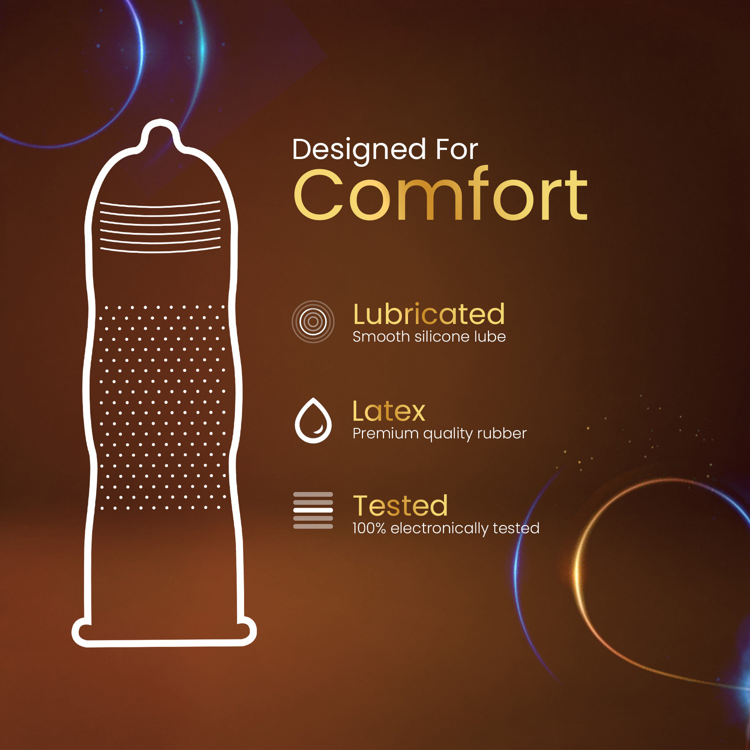 Image of Funtime Rich Coffee Flavored Ribbed, Dotted & Lubricated Condoms | Extra Pleasure Condom