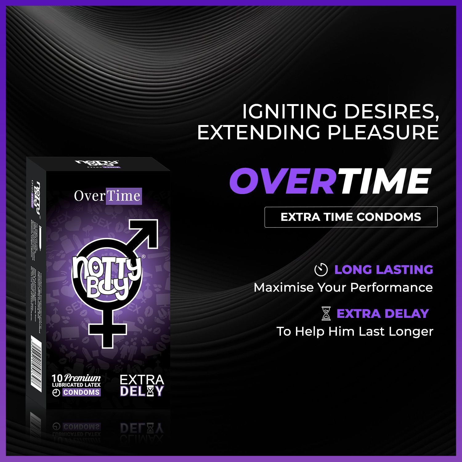 Image of NottyBoy Extra Time Delay | Max Timing and Ultra Thin, More Thinnest Close Fit Condom