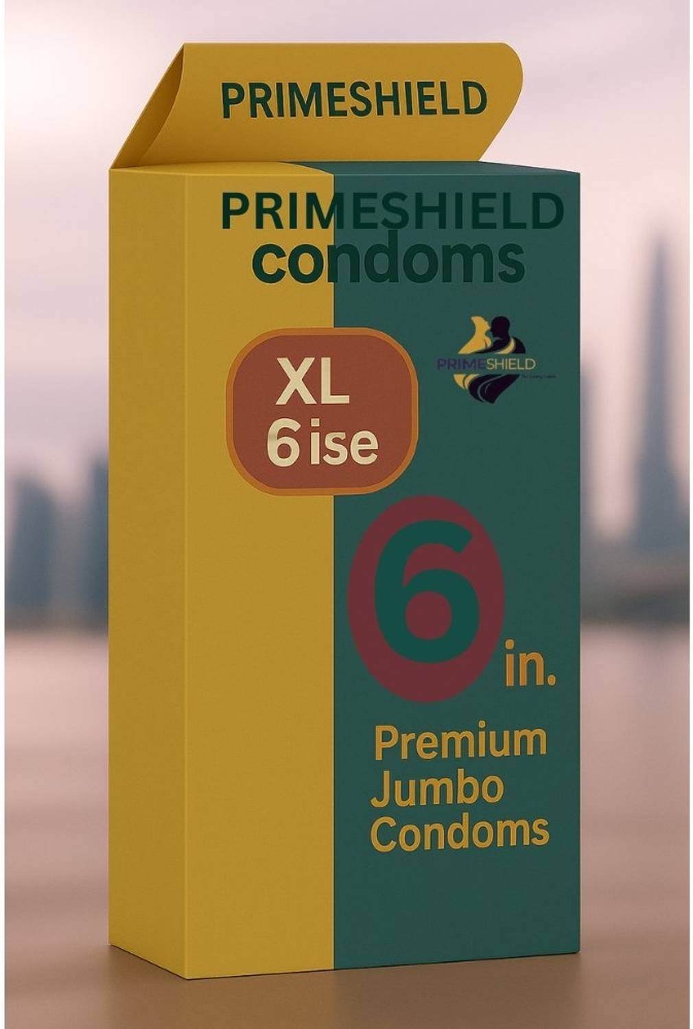 PrimeShield Real Skin 7 Inch Dotted Dra-Gon Condoms