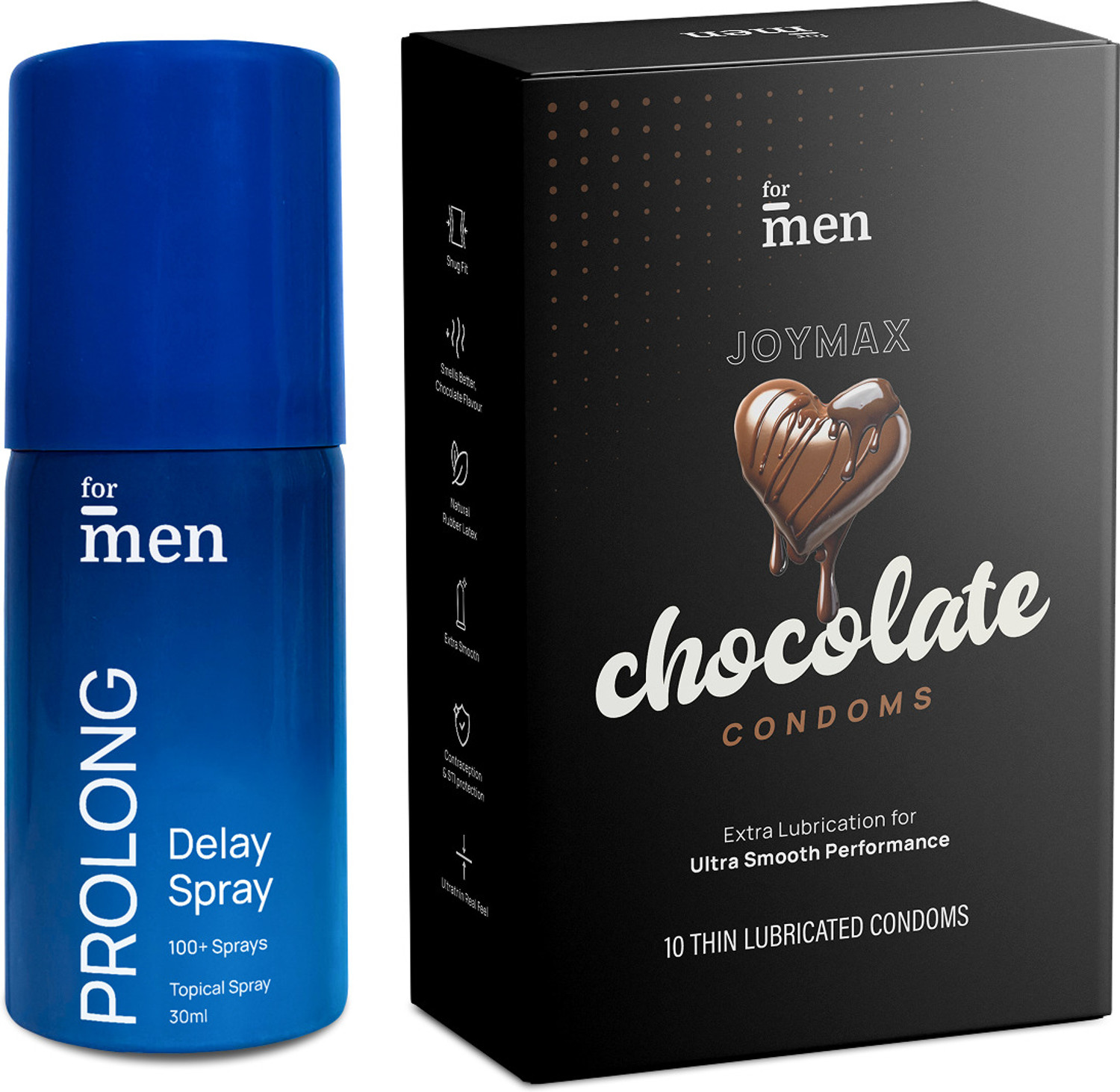Image of Formen JOYMAX Love Kit with Chocolate Condoms 10 Count & Prolong Spray 30ml Condom
