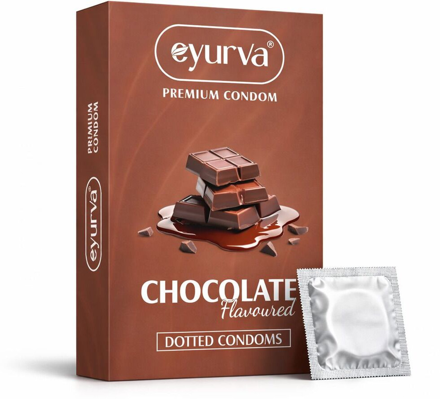 Image of eyurva Dotted Condoms -Chocolate Flavoured Condom