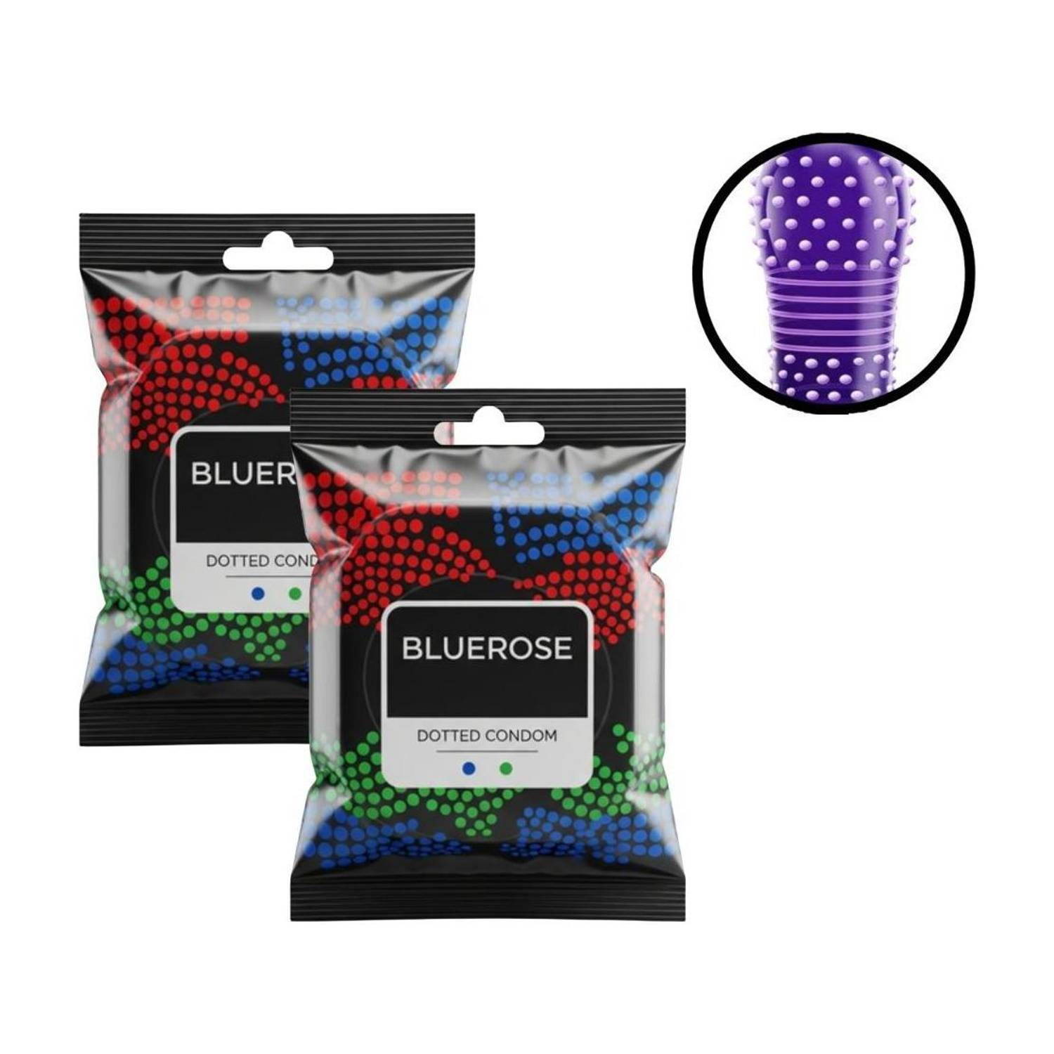 Bluerose Extra Dotted - CR4-2PCS Condom