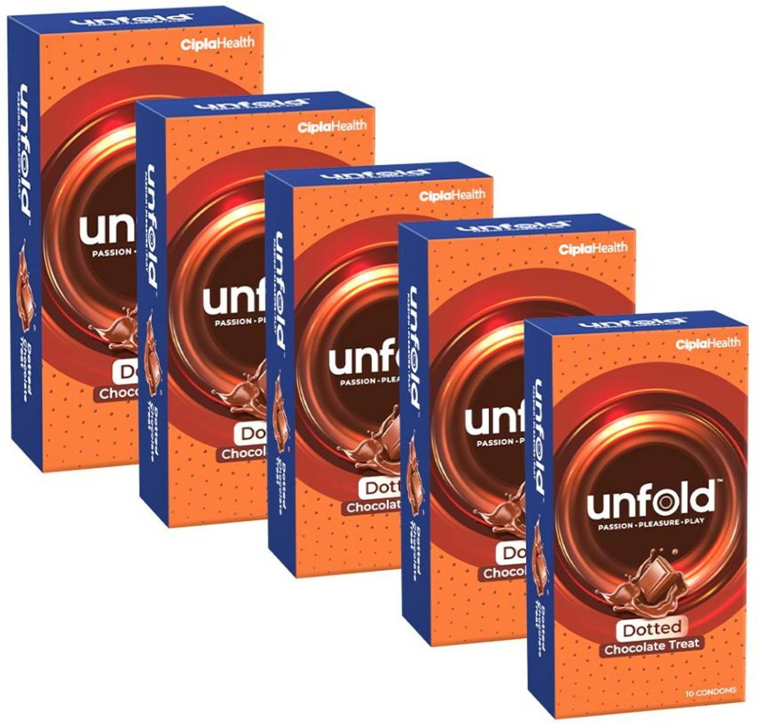 Image of Unfold Chocolate Dotted Condom