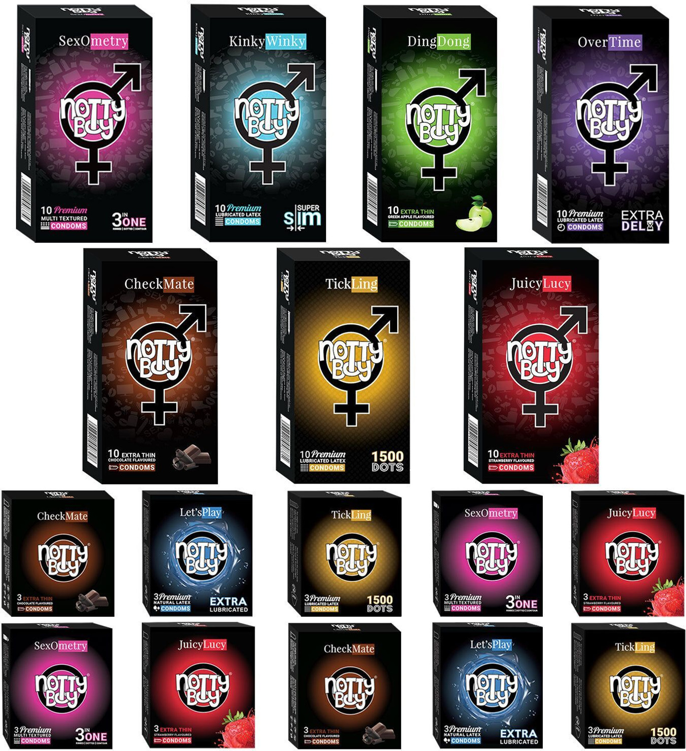Image of NottyBoy All Variety Family Pack Combo For Men's Condom