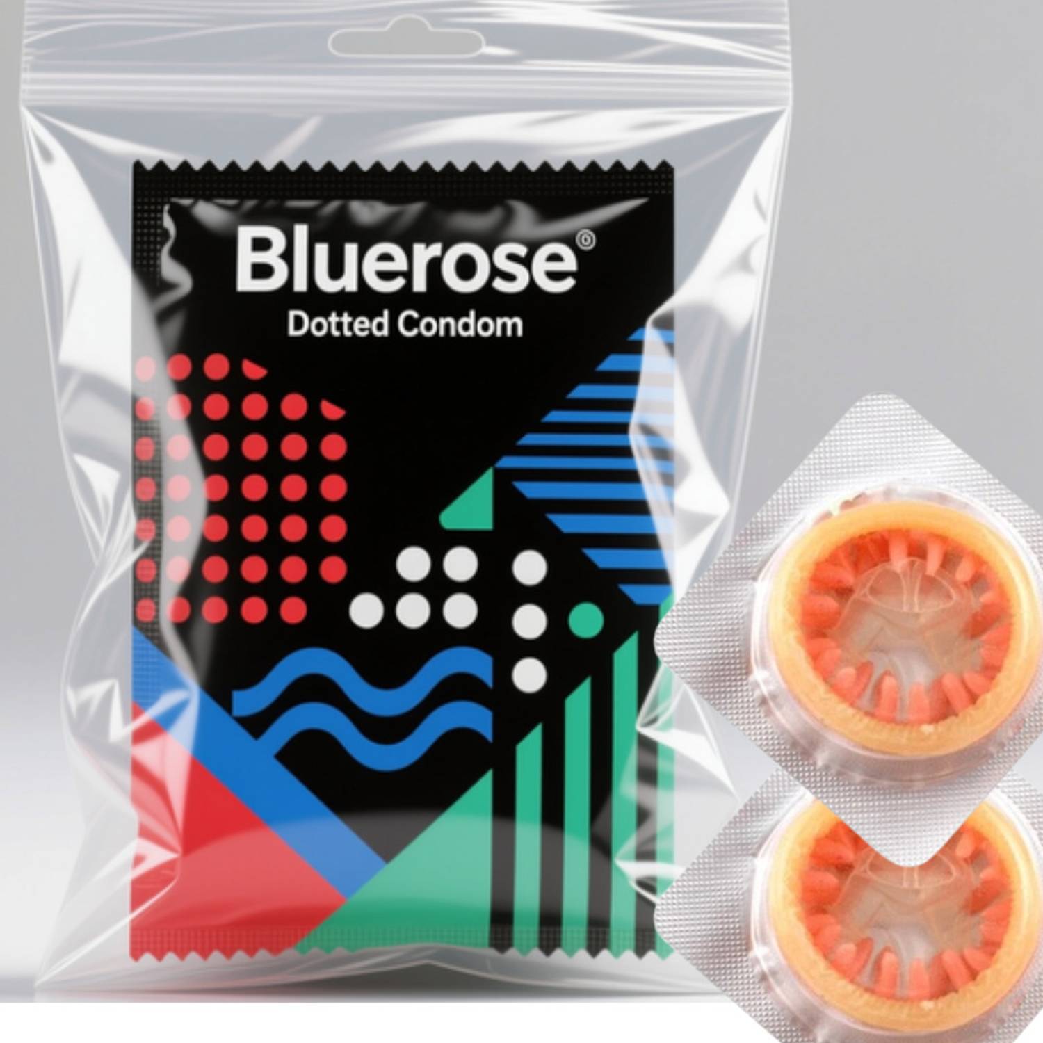Bluerose 701 Dotted 2 pcs set Condom