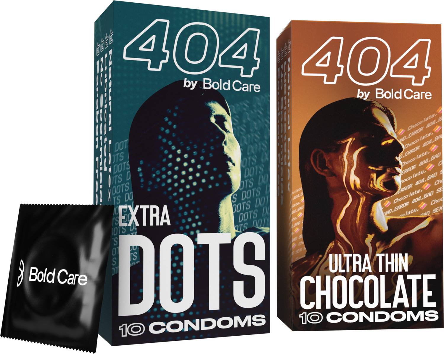 Bold Care 404 Extra Dots Condoms+Super Ultra Thin Chocolate Flavored Condoms Men Condom