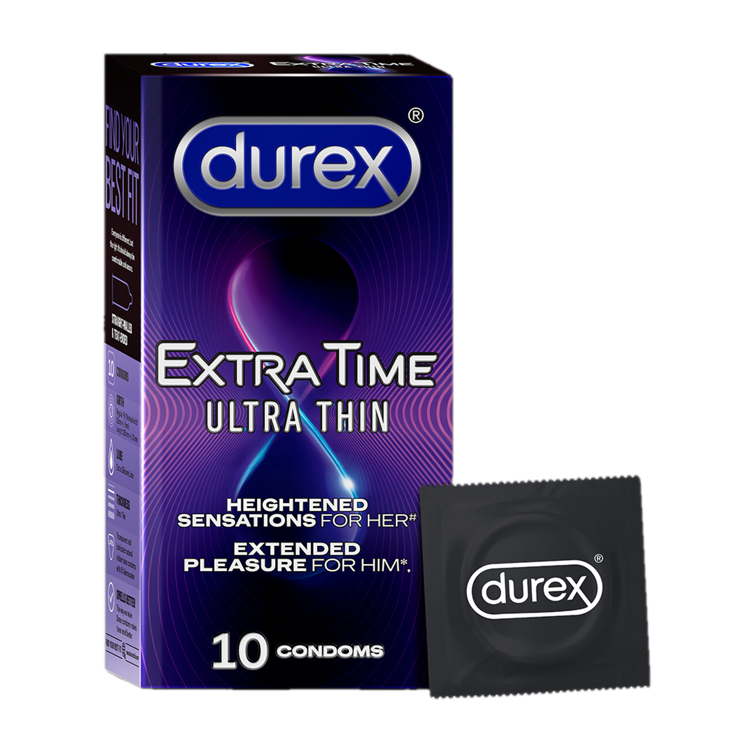 Durex Extra Time Condoms with Delay Lubricant - Image 2