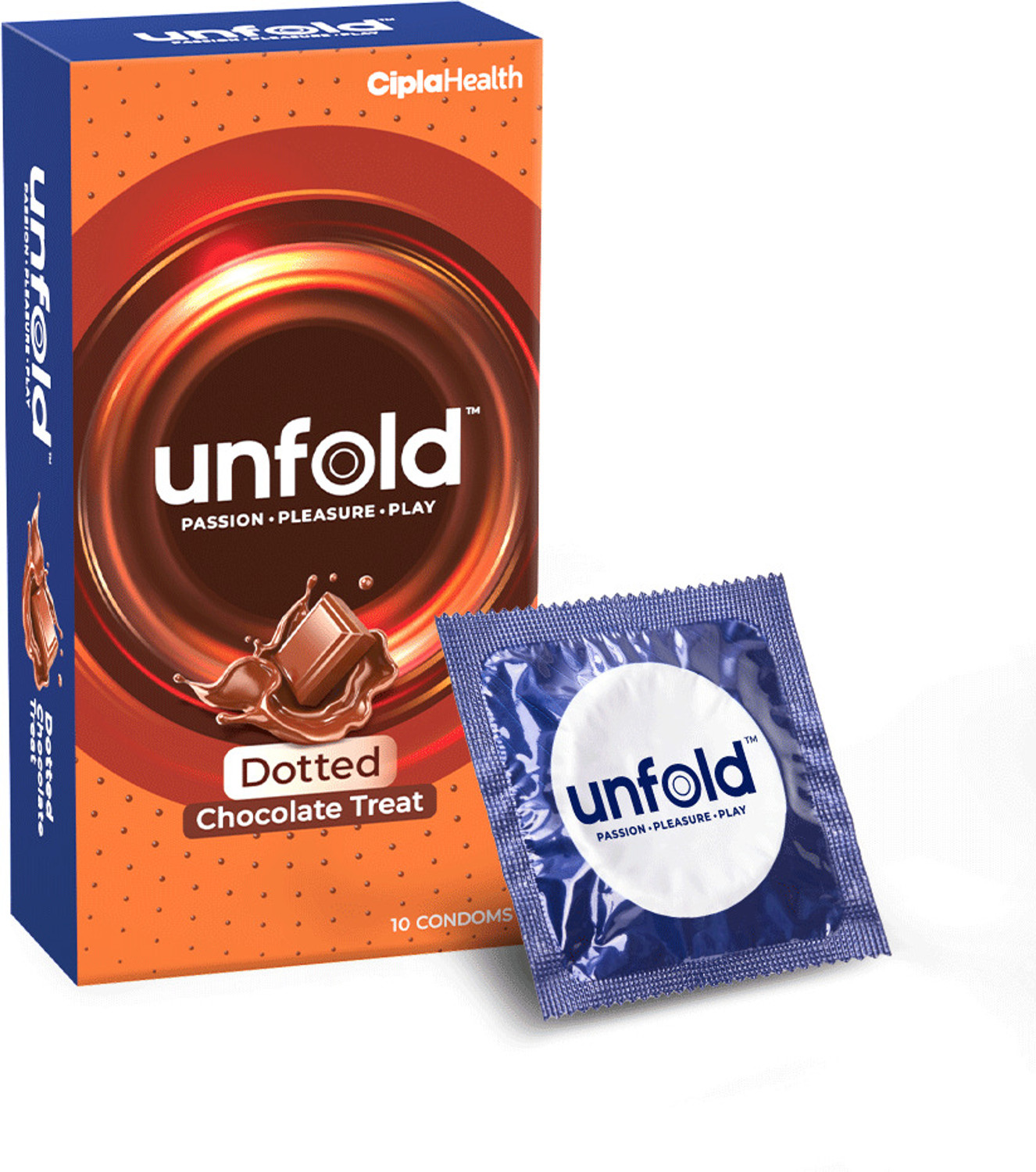 Image of Unfold Chocolate Dotted Condom