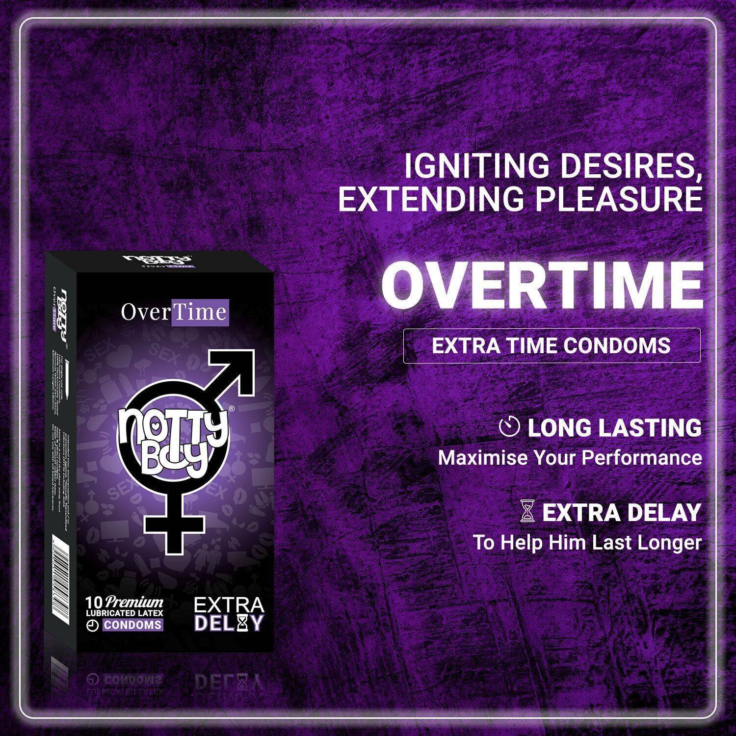 NottyBoy Long Lasting Max Timing Latex Condom Pack of 4 - Image 2