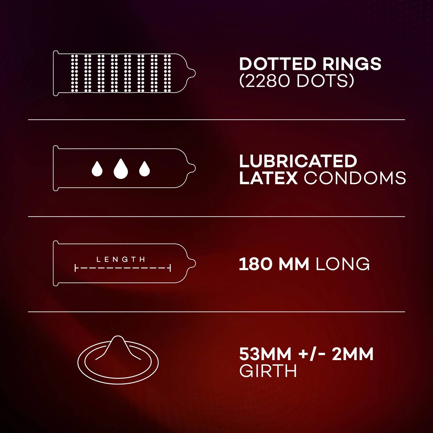 MANFORCE Cocktail Condoms with Dotted Rings, 20 Pack - Image 3