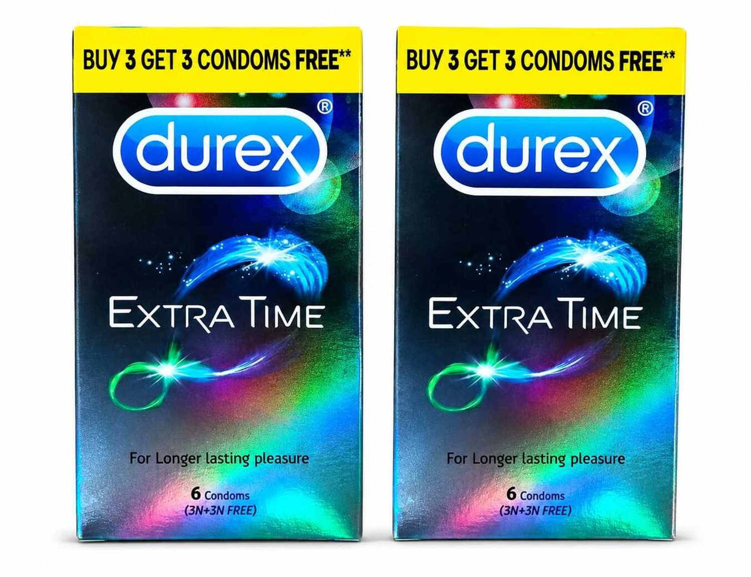 Image of DUREX Extra Time�For Men, dotted with delay lubricant, Natural rubber latex Condom