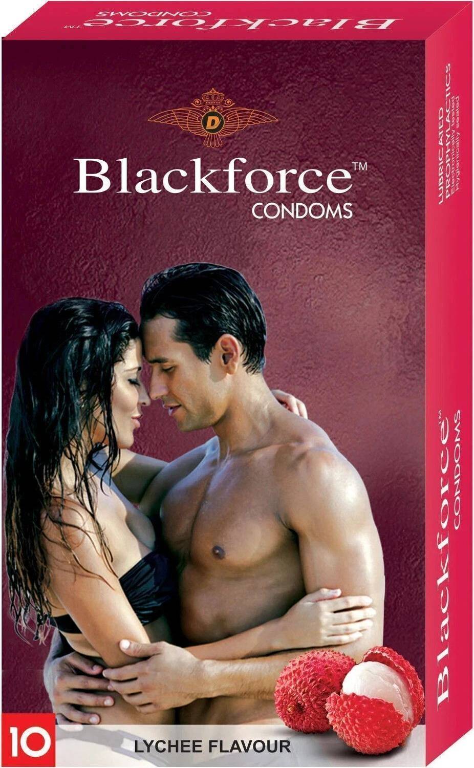 Black Force Honeymoon Pack Dotted Lubrication Adult Natural Men lychee flavour Condom Condom