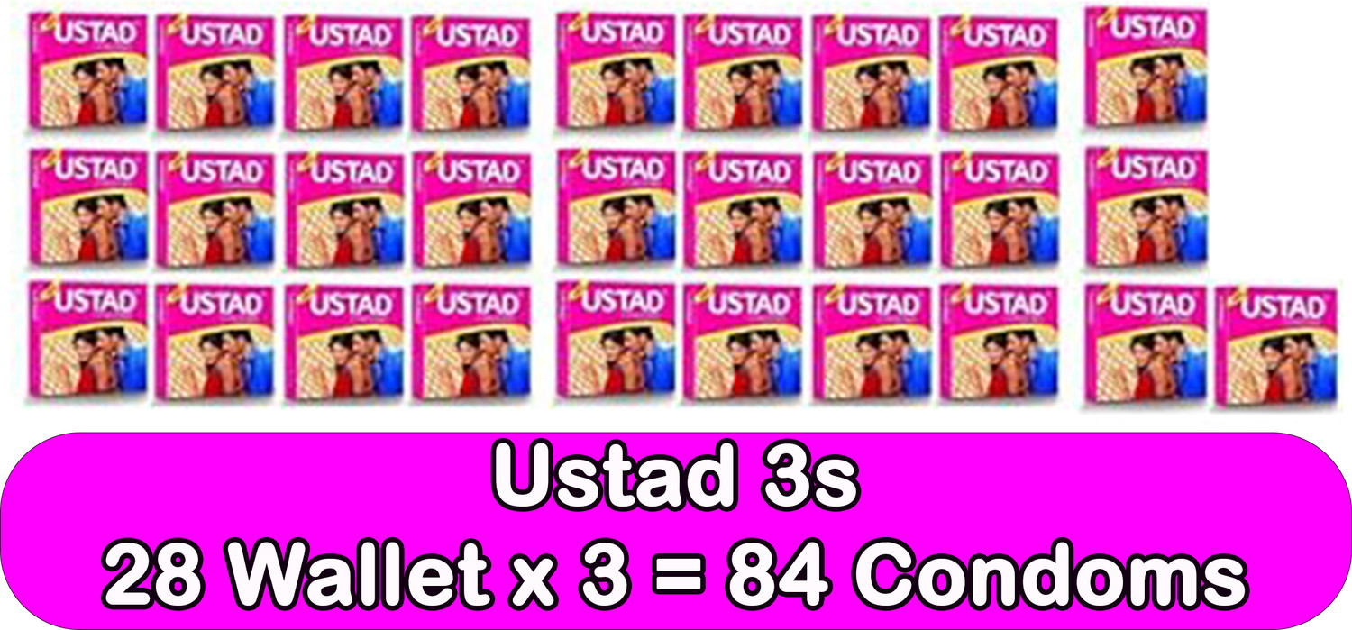 Image of USTAD 3s Deluxe Pack of 84 Condom