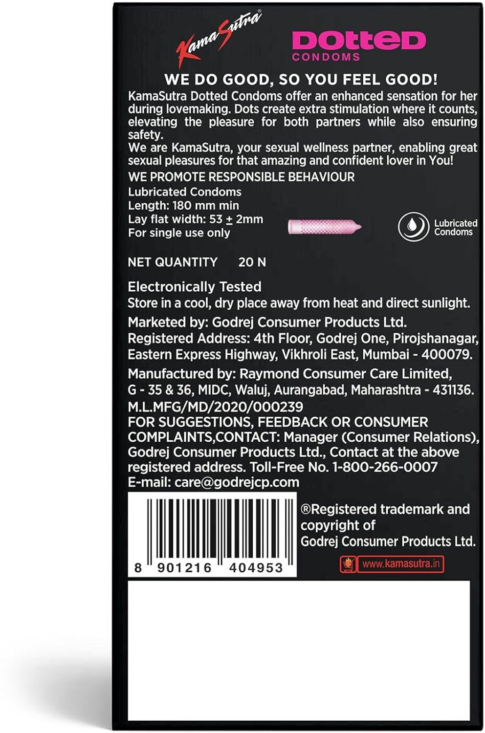 Image of Kamasutra Dotted Condom 20's pack (20S) Condom