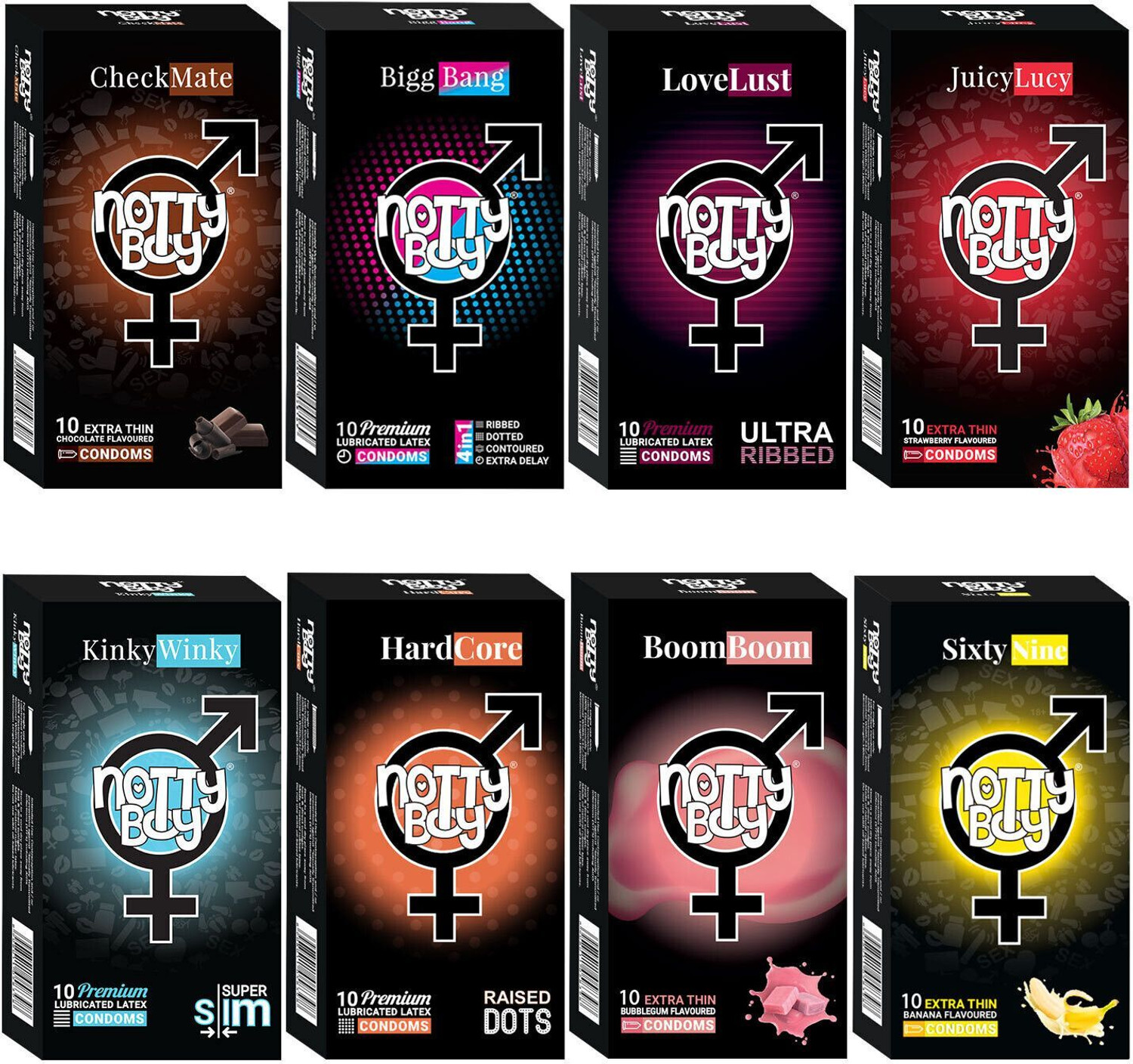 Image of NottyBoy Honeymoon Surprise Pack (80 Units) Condom