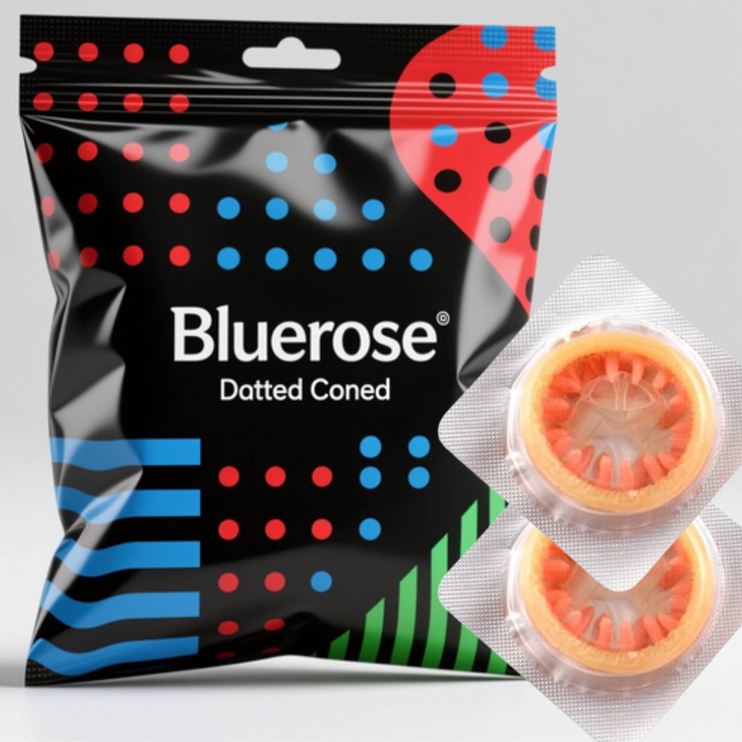 Bluerose 706 Dotted 2 pcs set Condom