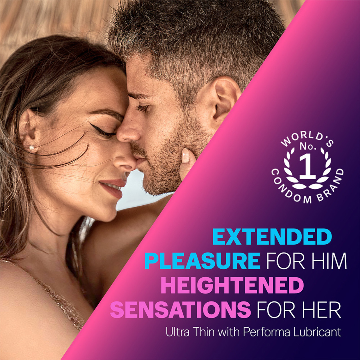 Image of DUREX Extra Time� For Men, dotted with delay lubricant, Natural rubber latex Condom