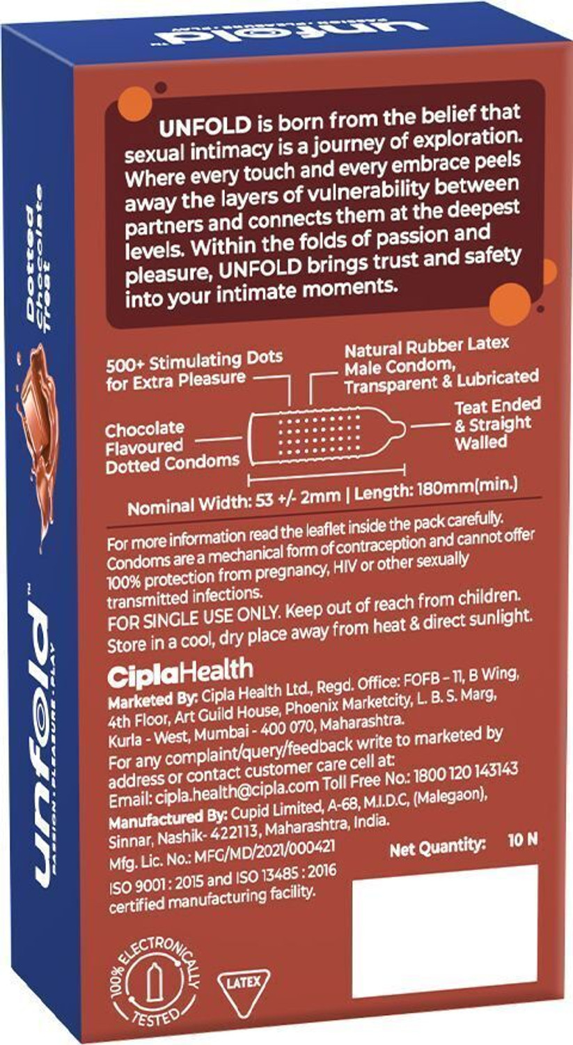 Image of Unfold Chocolate Dotted Condom