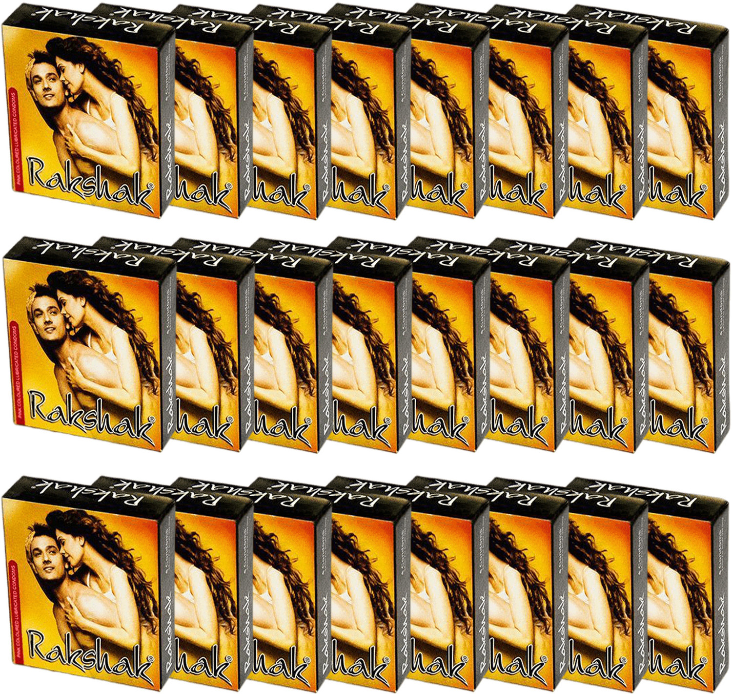 Image of Rakshak Pink Colored Lubricated Electronically Tested Plain with Reservoir-Tip Combo Men Condom