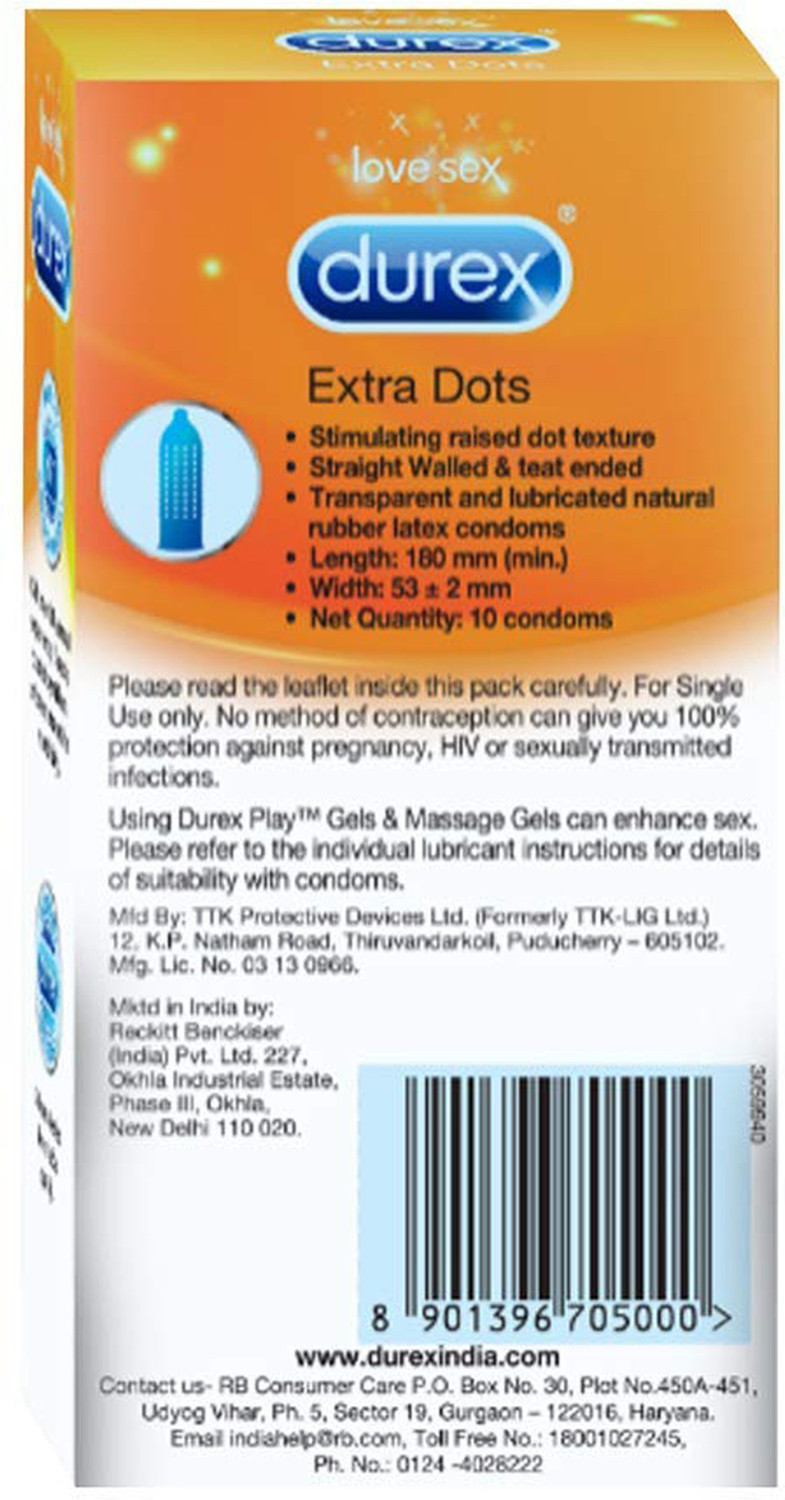 Image of DUREX Extra Dots Condom