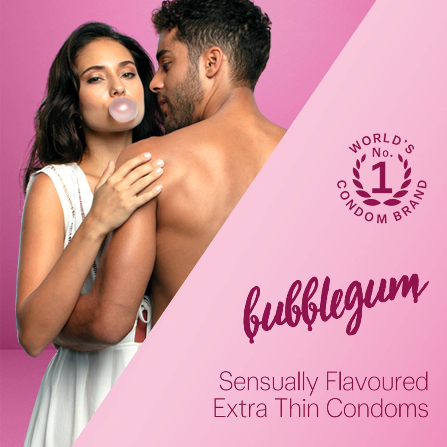 Durex Extra Thin Bubblegum Flavoured Condoms - Image 2