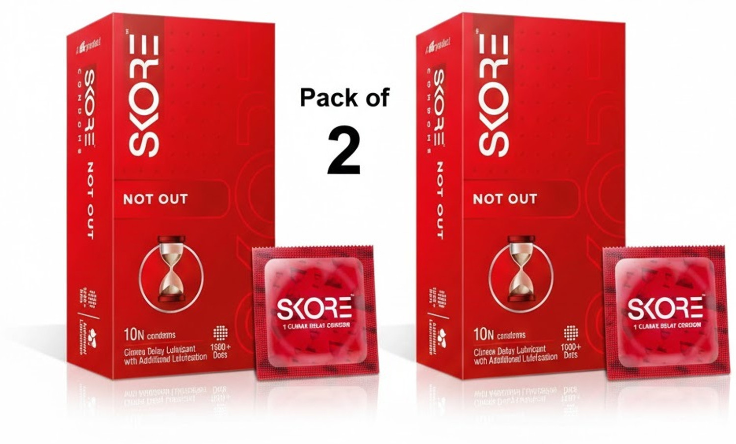 Image of SKORE NotOut Climex Delay Long Last Condom Condom