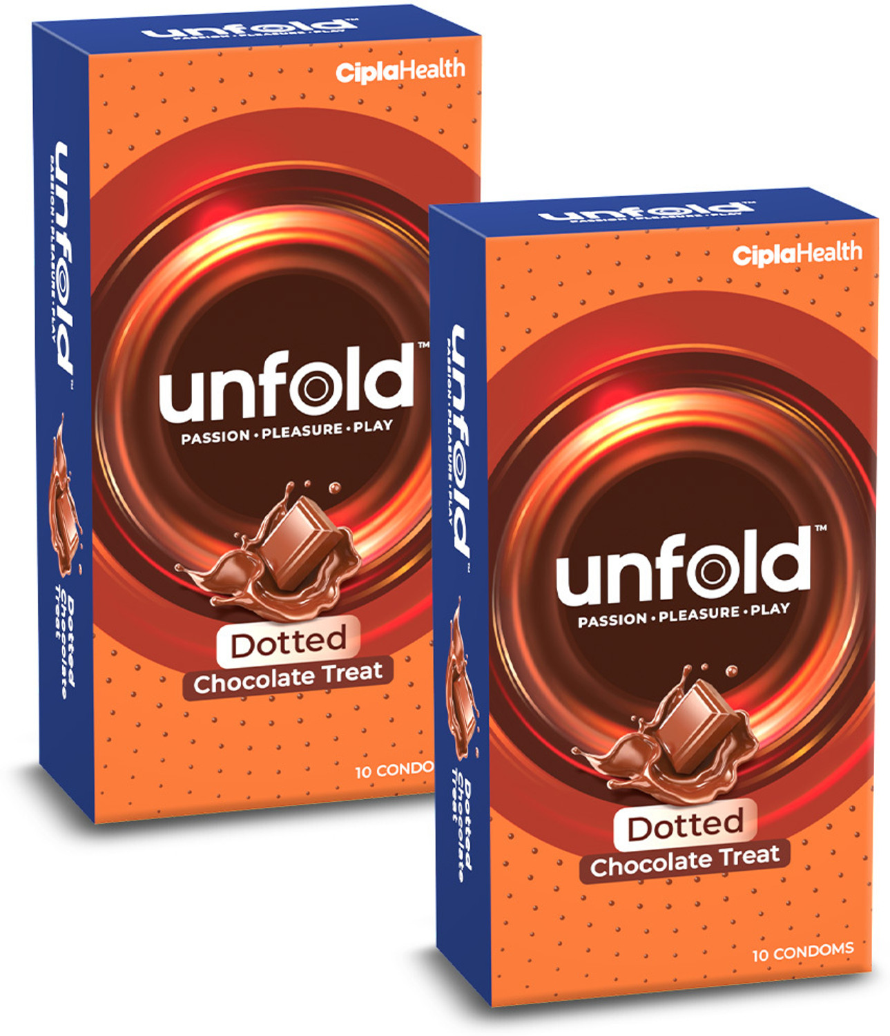 Image of Unfold Chocolate Dotted Condom