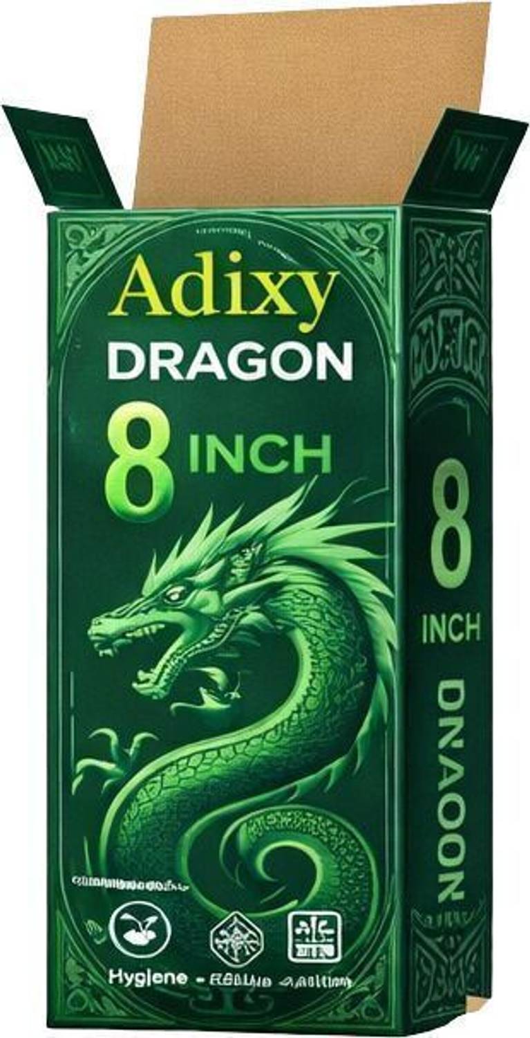 Adixy Dragon Premium Cndm 8 Inch – Pure Silicone Material, Comfortable Fit Condom