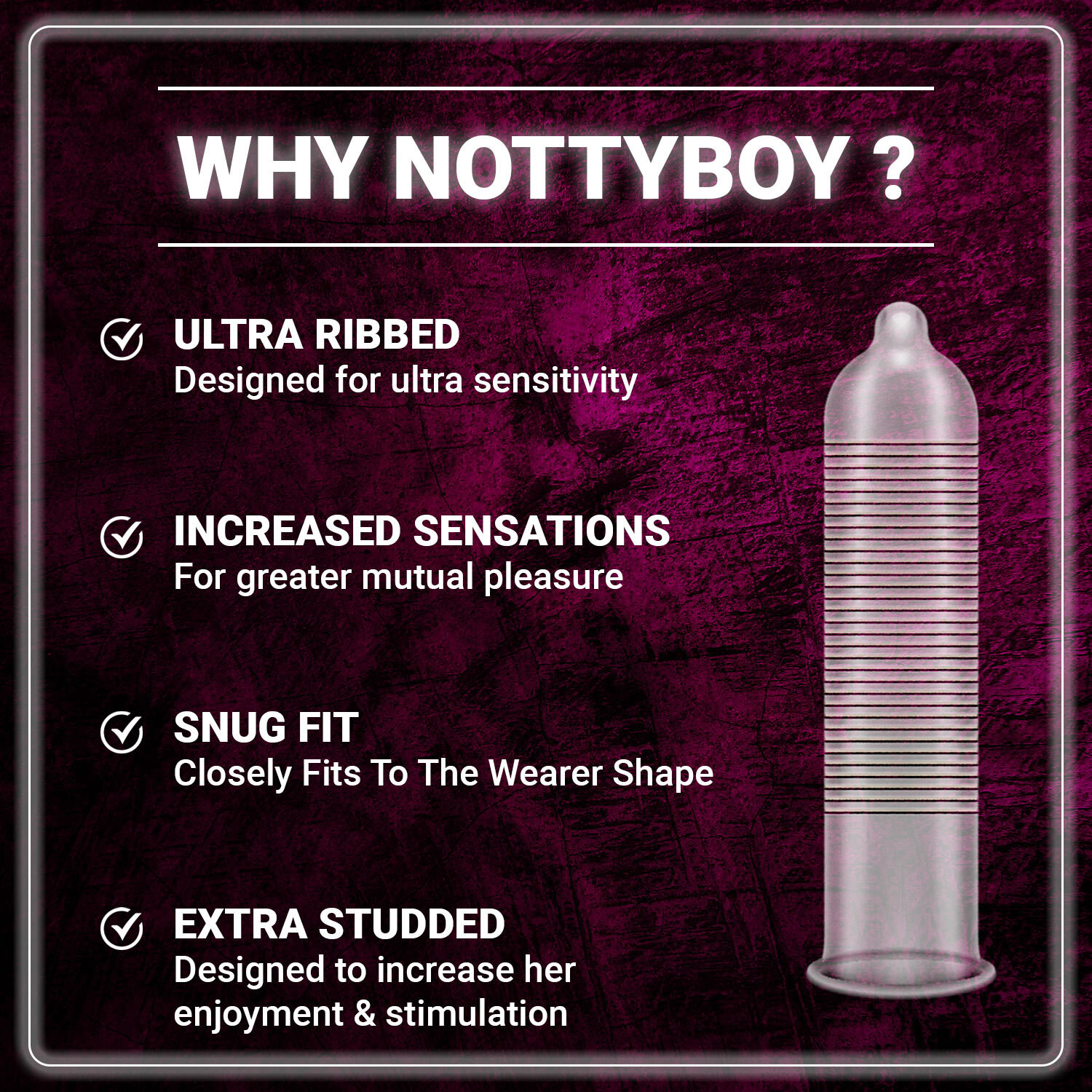 Image of NottyBoy Ultra Ribs Extra Ribbed Condom