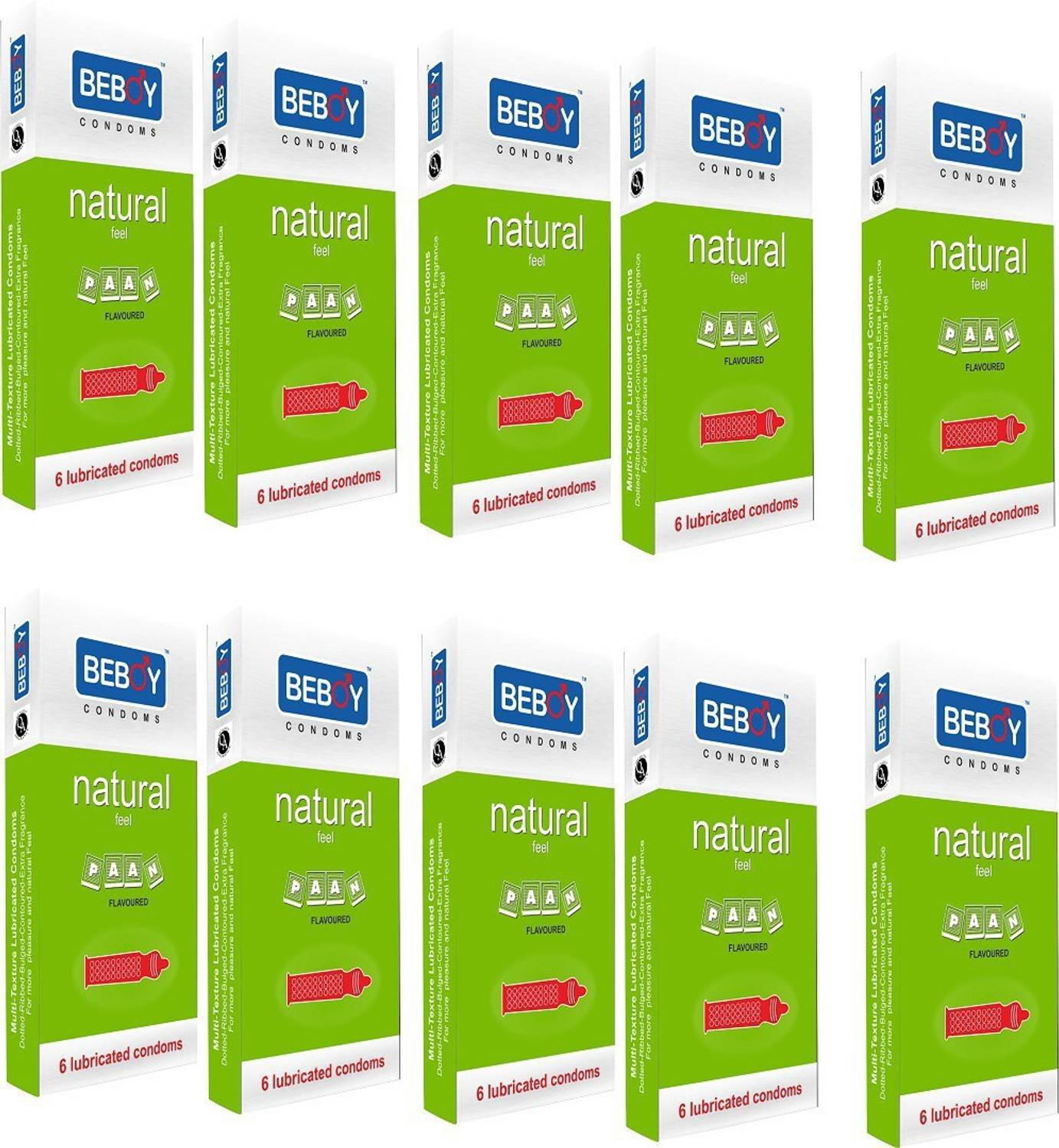 BEBOY Natural Feel Paan Flavoured 6's Condom