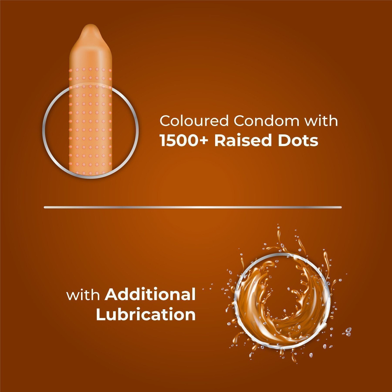 Image of SKORE Chocolate Flavoured | Dotted | 1500+ Dots Condom