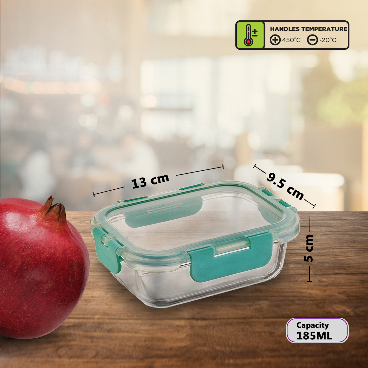 Image of Allo Glass Fridge Container - 185 ml