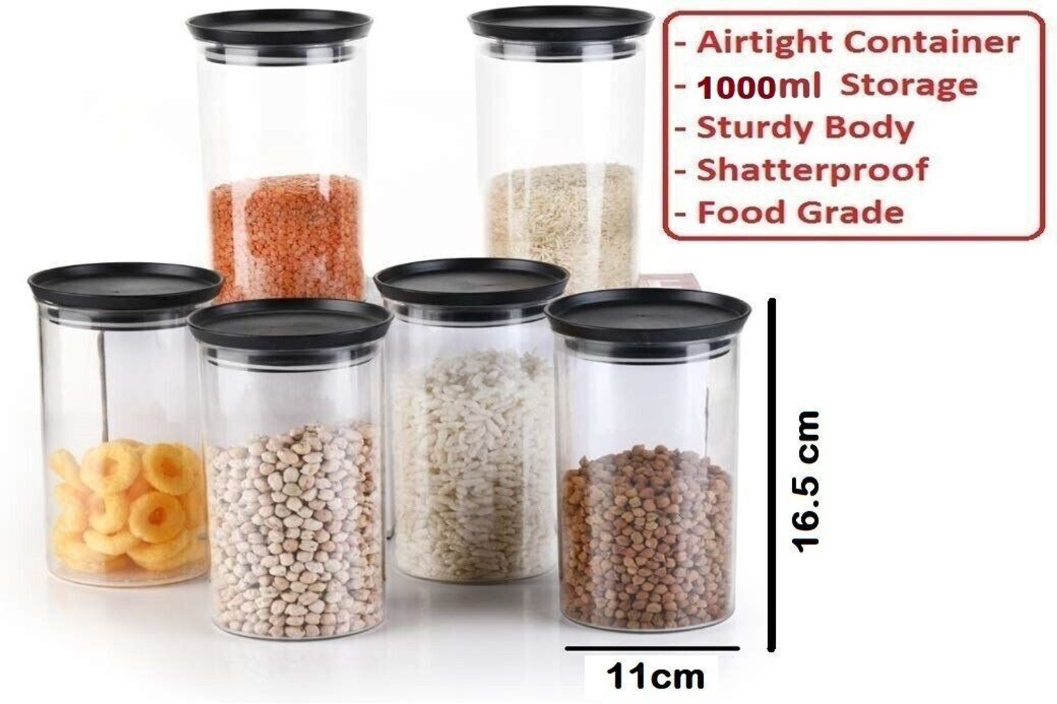 Image of NARIYA Plastic Grocery Container - 1000 ml