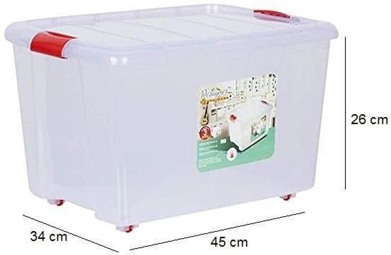 Image of KUMANEST Plastic Utility Container - 25 L (Clear)