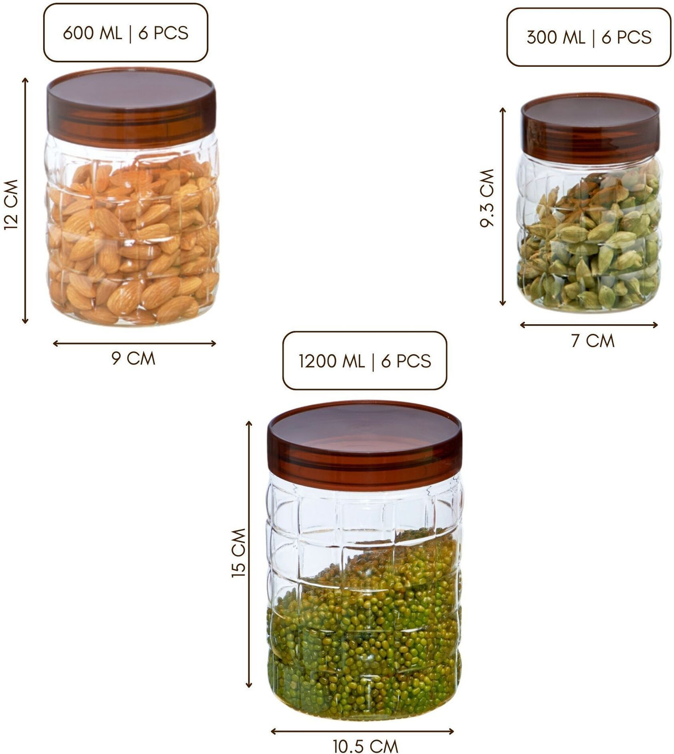 Image of SCL Steelo Plastic Grocery Container - 300 ml, 600 ml, 1.2 ml
