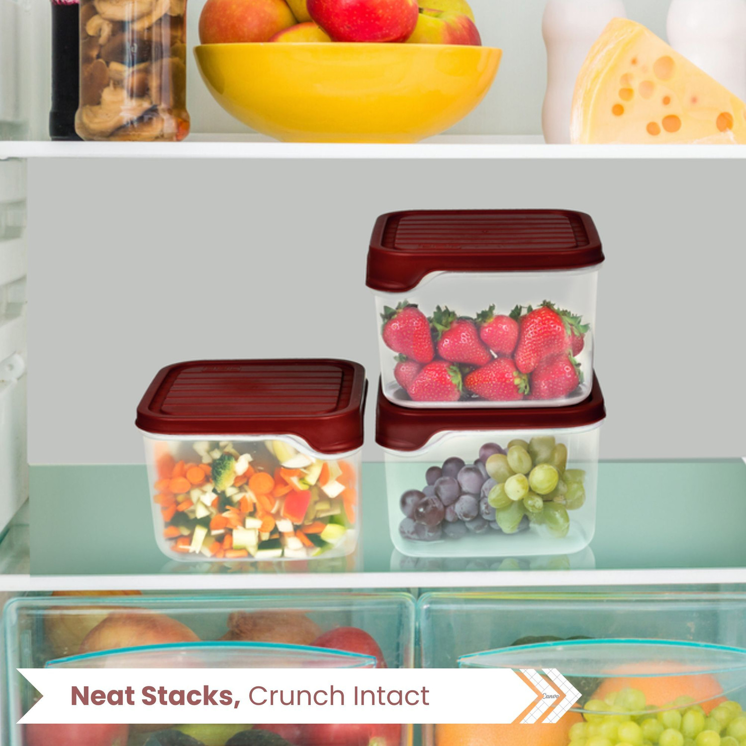 Image of FLAIR Plastic Grocery Container - 1.15 L
