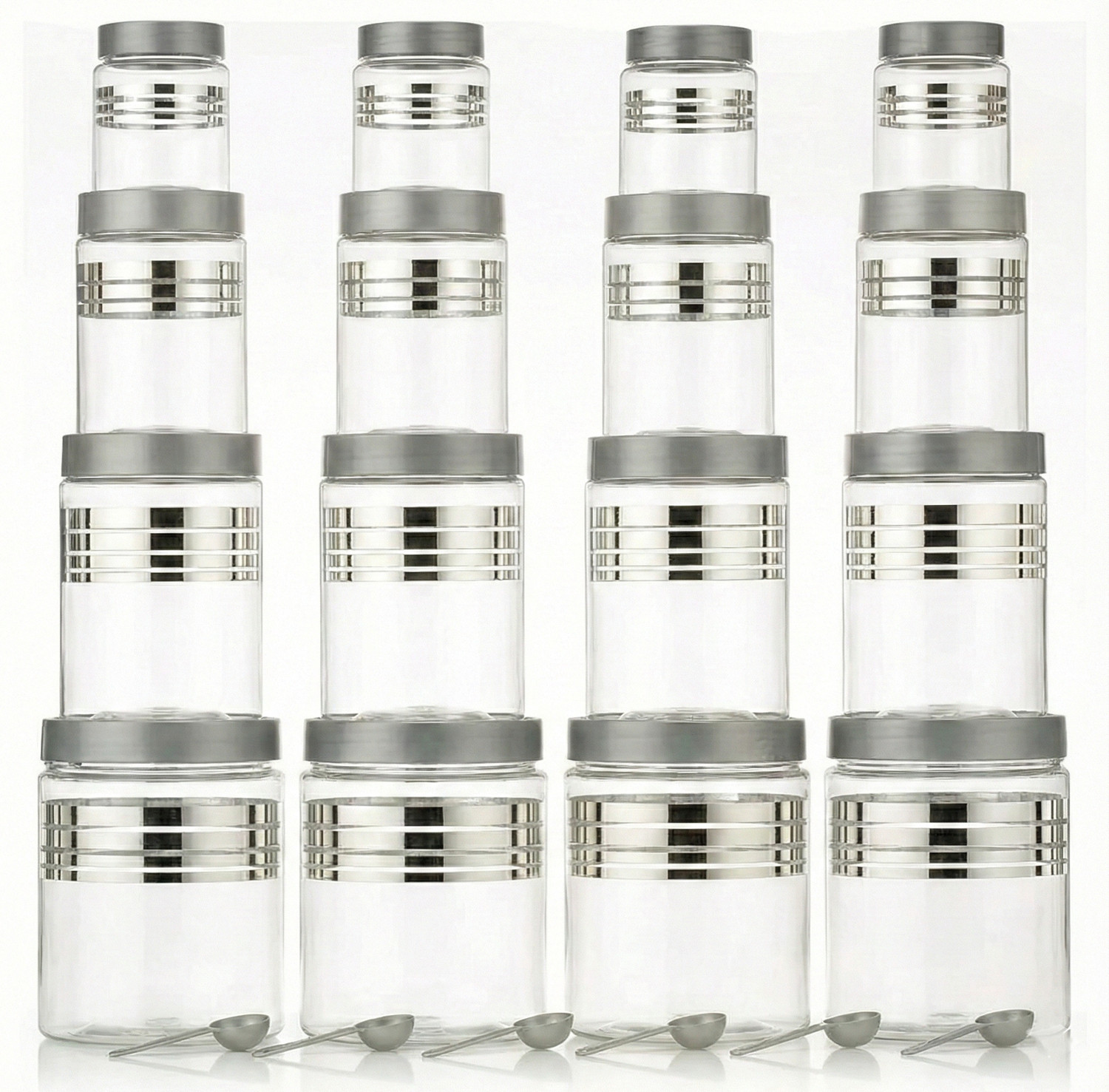 Image of DhaBrij Plastic Grocery Container - 1200 ml, 650 ml, 350 ml, 250 ml