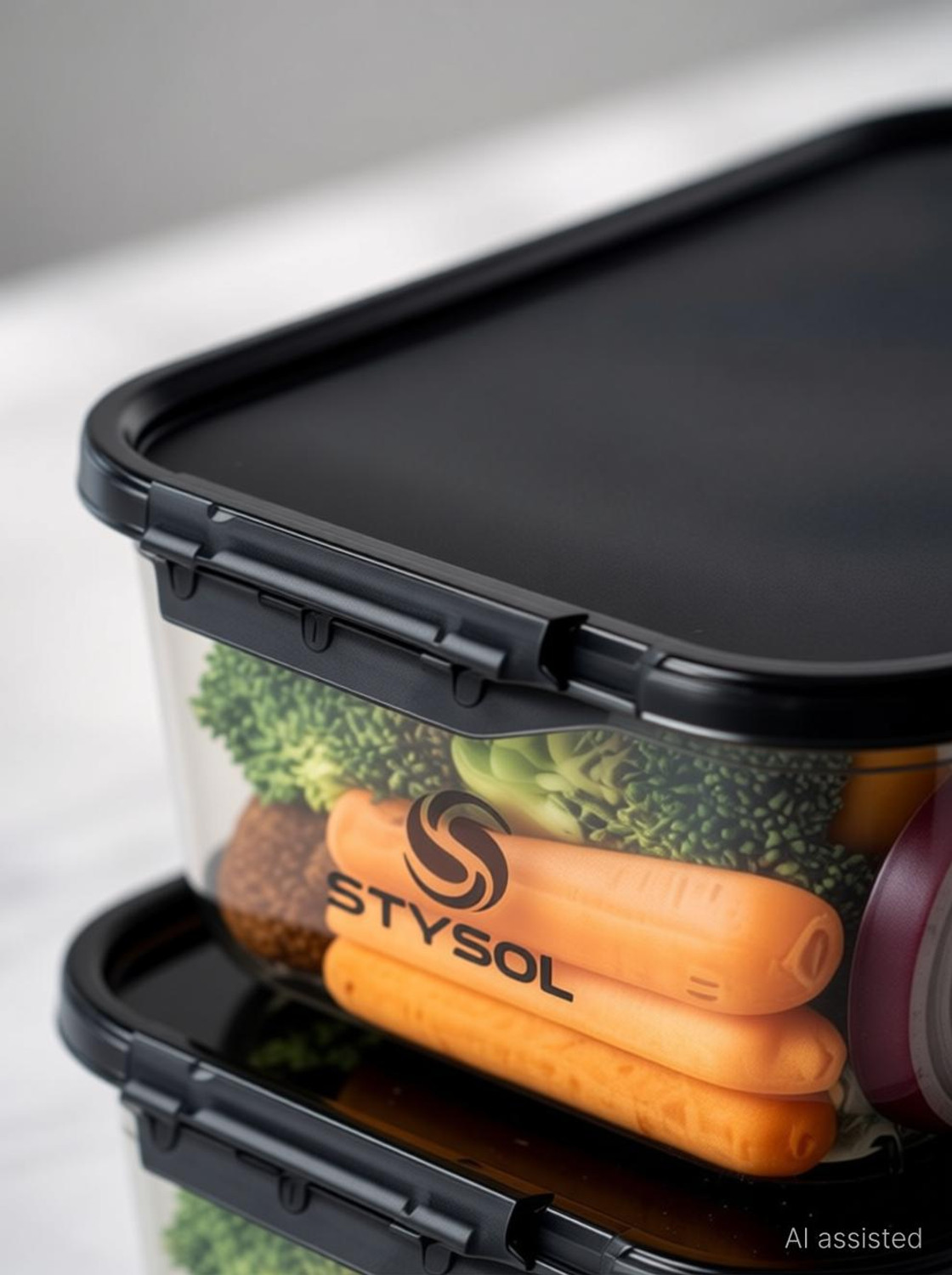 Image of Stysol Plastic Fridge Container - 1000 ml