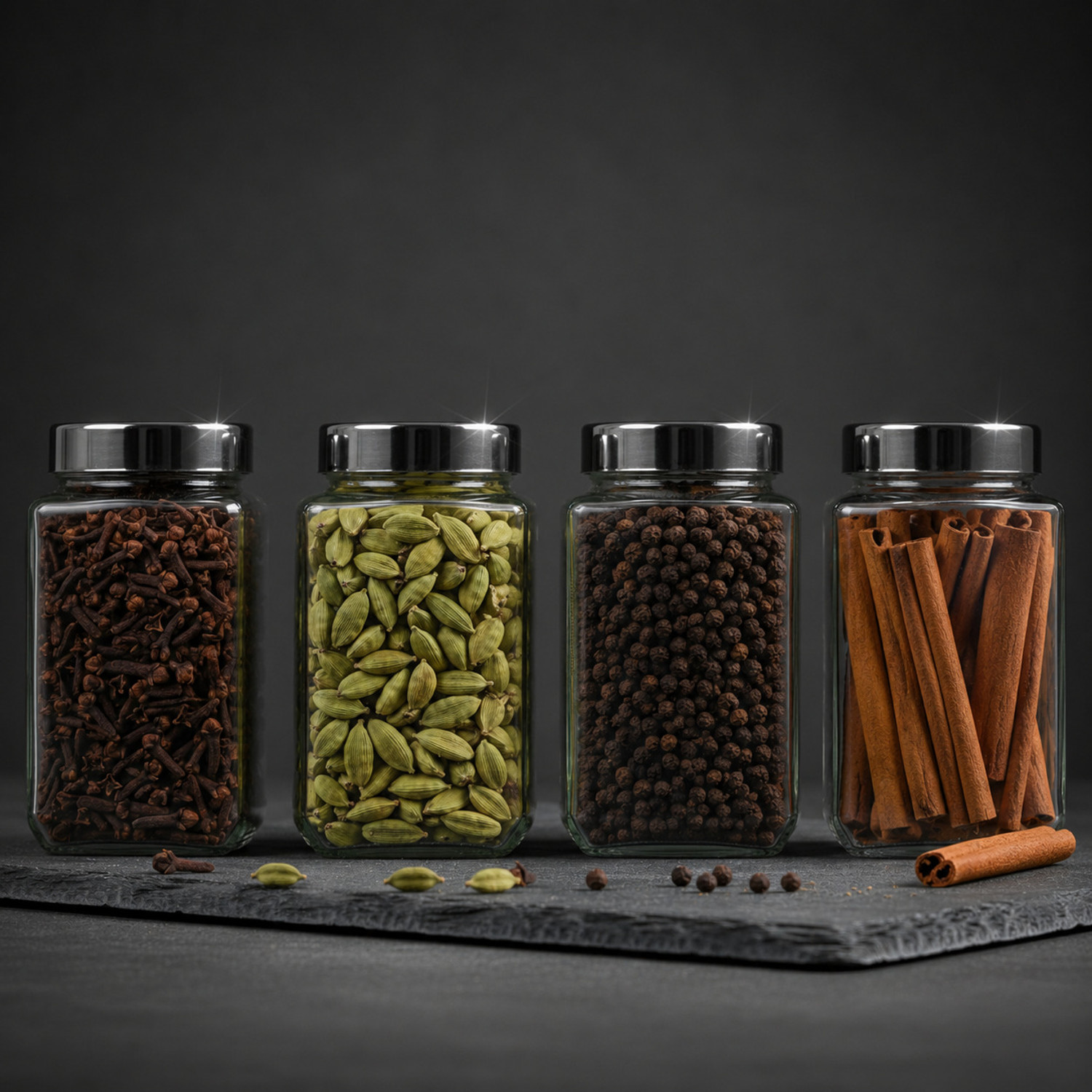 Image of KKO FASHION Glass Grocery Container - 1000 ml