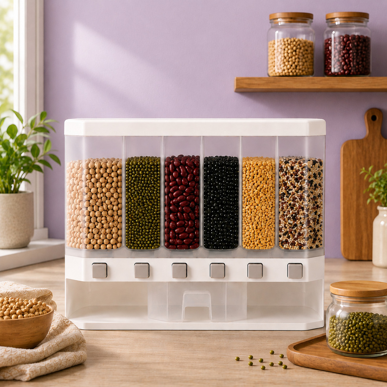 Image of CLOUDHOME Polypropylene Cereal Dispenser - 10 kg