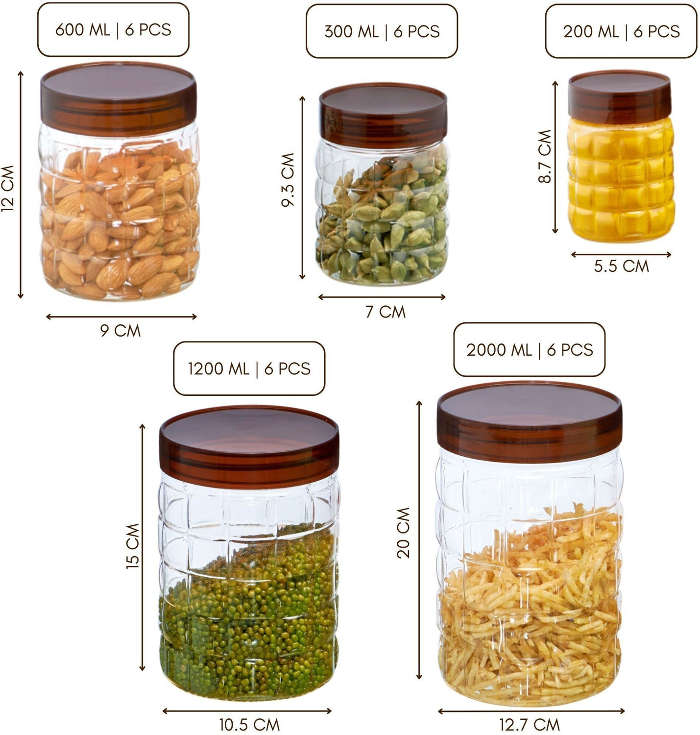 Image of SCL Steelo Plastic Grocery Container - 200 ml, 300 ml, 600 ml, 1200 ml, 2000 ml