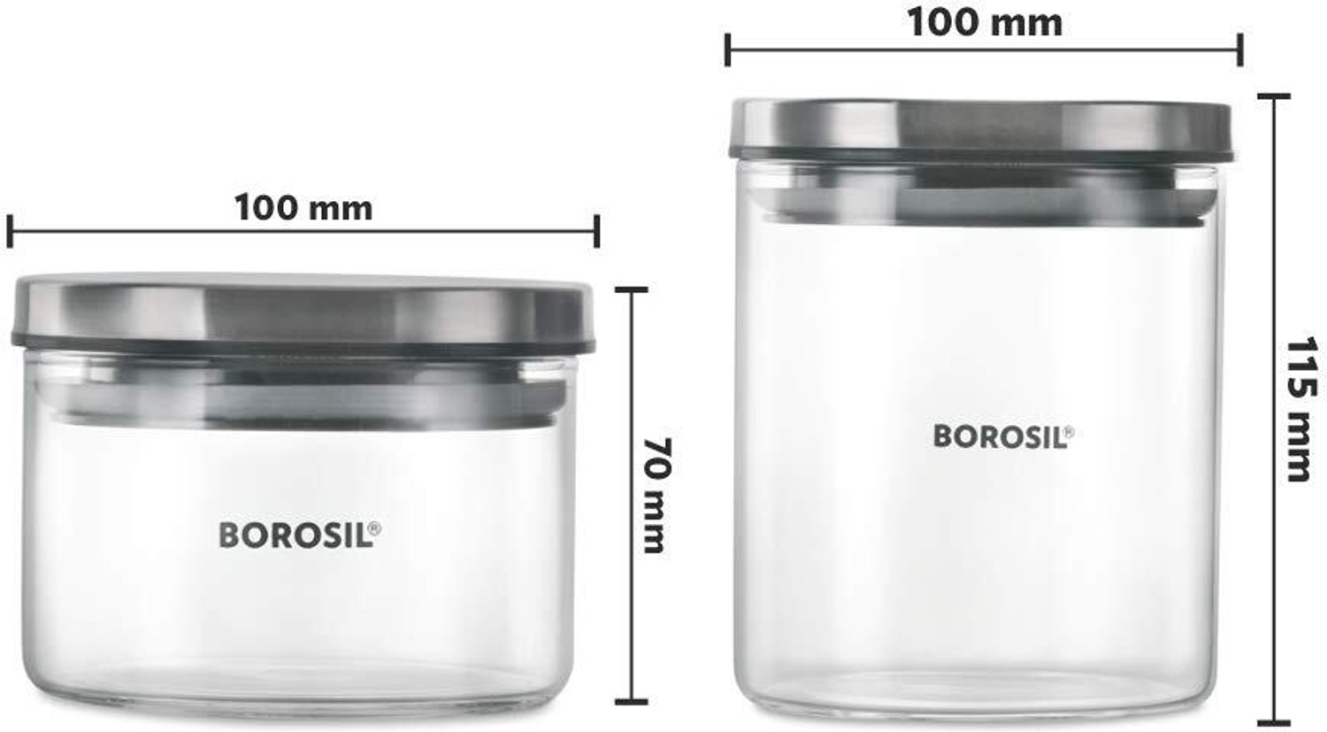 Image of BOROSIL Glass Utility Container - 3300 ml