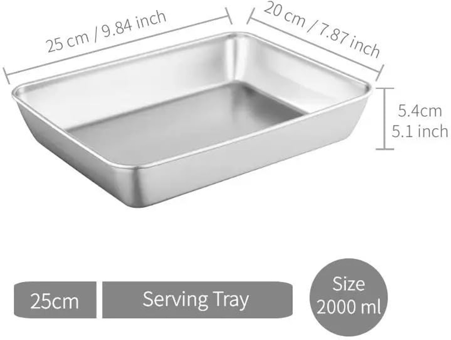 Image of SHARUJA Stainless Steel Fridge Container - 2000 ml