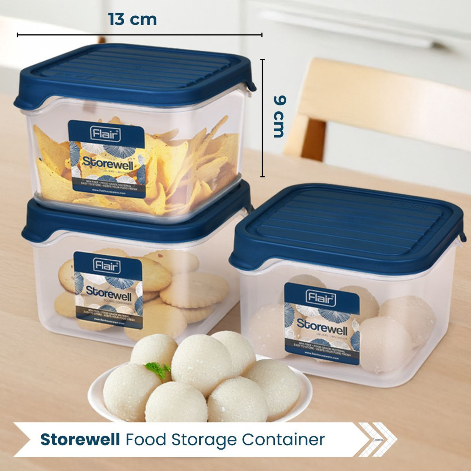 Image of FLAIR Plastic Grocery Container - 1.15 L