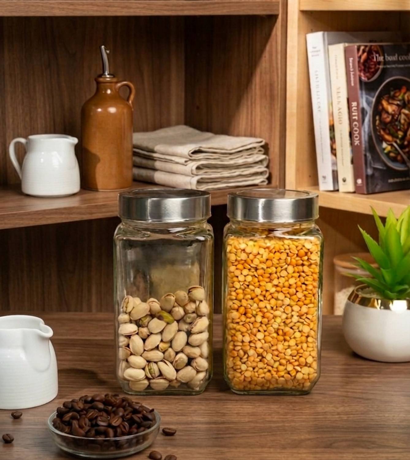 Borzor Glass Cookie Jar  - 1000 ml