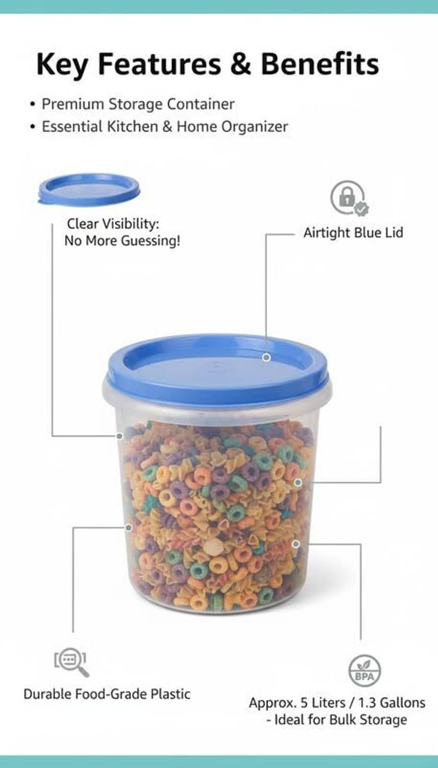 Rajaram 2 L Plastic Utility Container Pack of 3 - Image 4