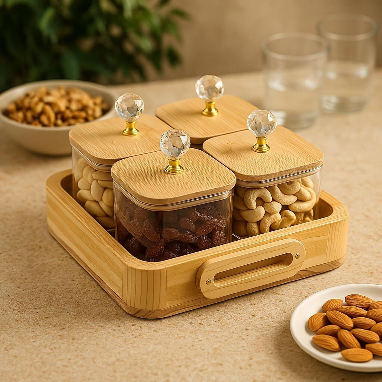 Image of The Elmas Store Glass Cookie Jar - 500 ml