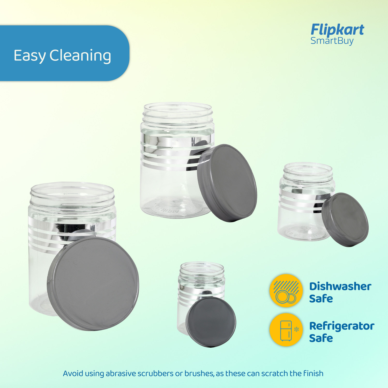 Image of Flipkart SmarBuy Plastic Utility Container - 1200 ml, 650 ml, 350 ml, 250 ml