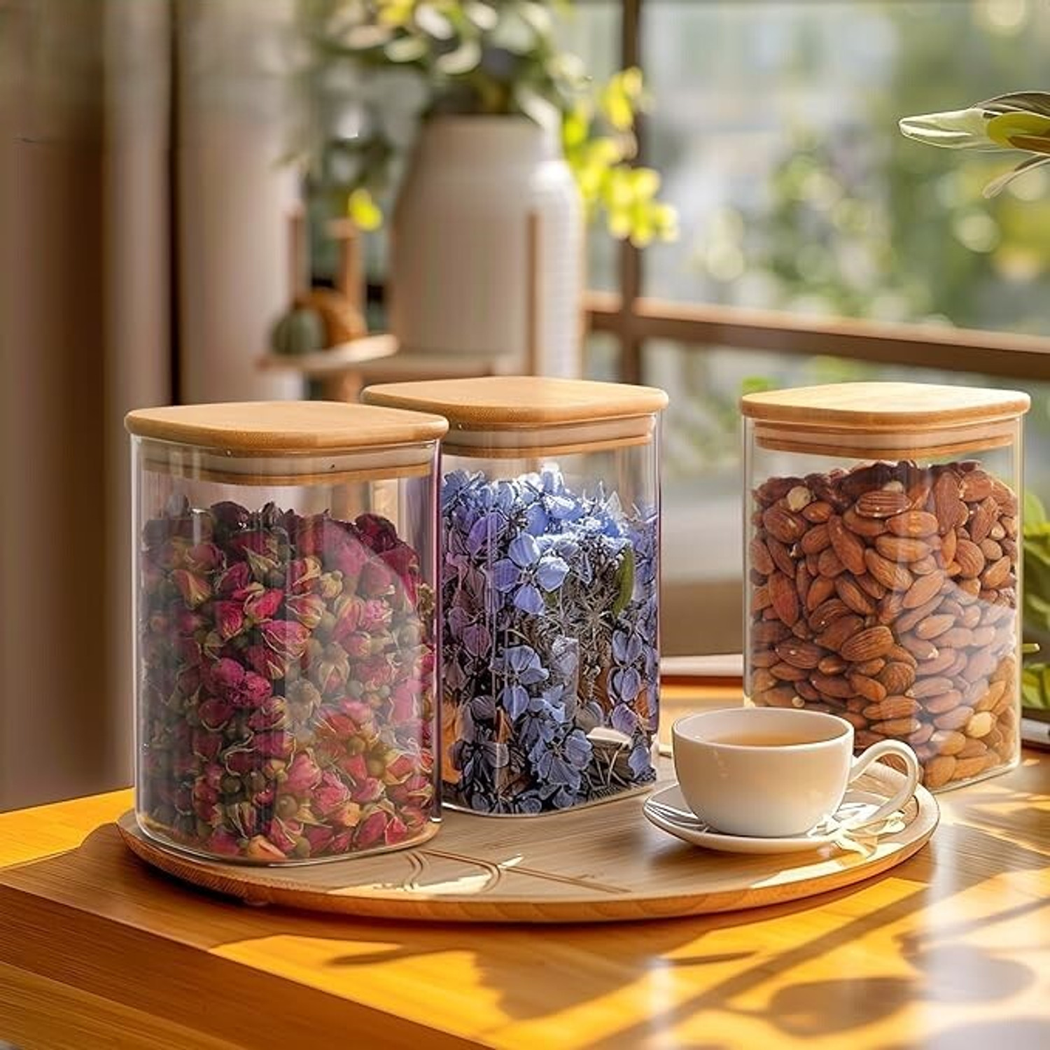 Image of Ginoya Brothers Glass Grocery Container - 270 ml